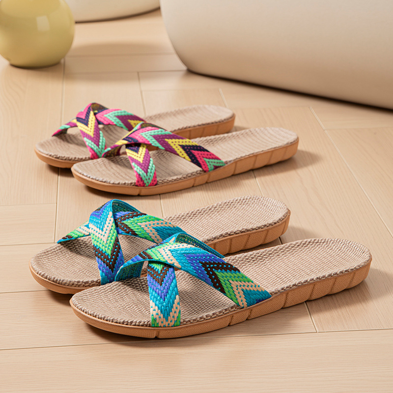 Women'S Shoes Non Slip - Hemp Women's Slippers Home Summer Designer