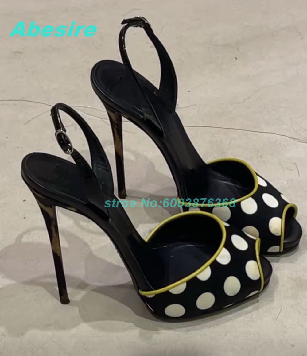 Polka Dot Patchwork Two-Tone S - Women'S Shoes Y2K recension och pris