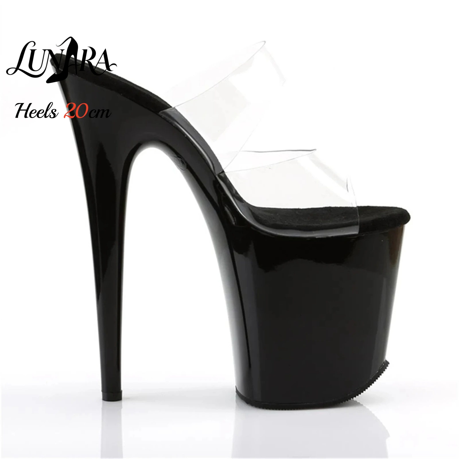 20cm Clear PVC Strappy Ultra H - Leopard Print Heels recension och pris