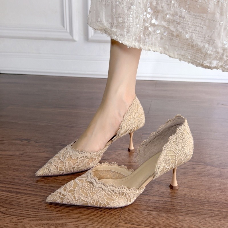 Lace Pointed Toe High Heels Wo - Women'S Shoes Quality recension och pris