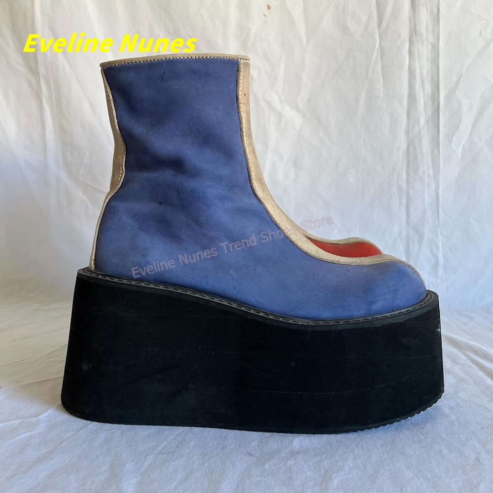 Y2K Red Blue Platform Ankle Bo - Women'S Shoes Y2K recension och pris