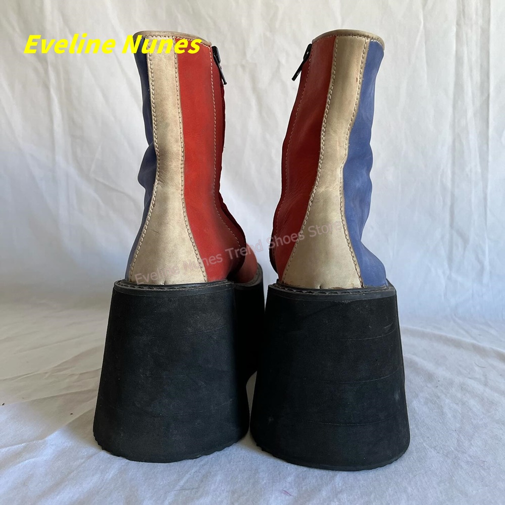 Y2K Red Blue Platform Ankle Bo - Women'S Shoes Y2K recension och pris