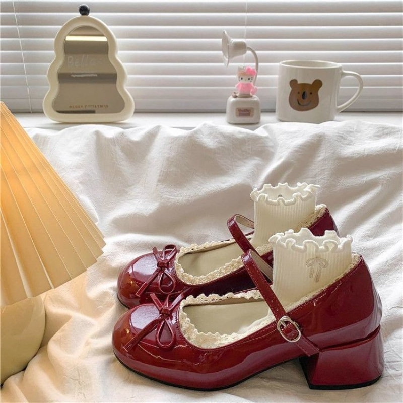 2026 Spring New Women's High-E - Women'S Shoes Burgundy recension och pris