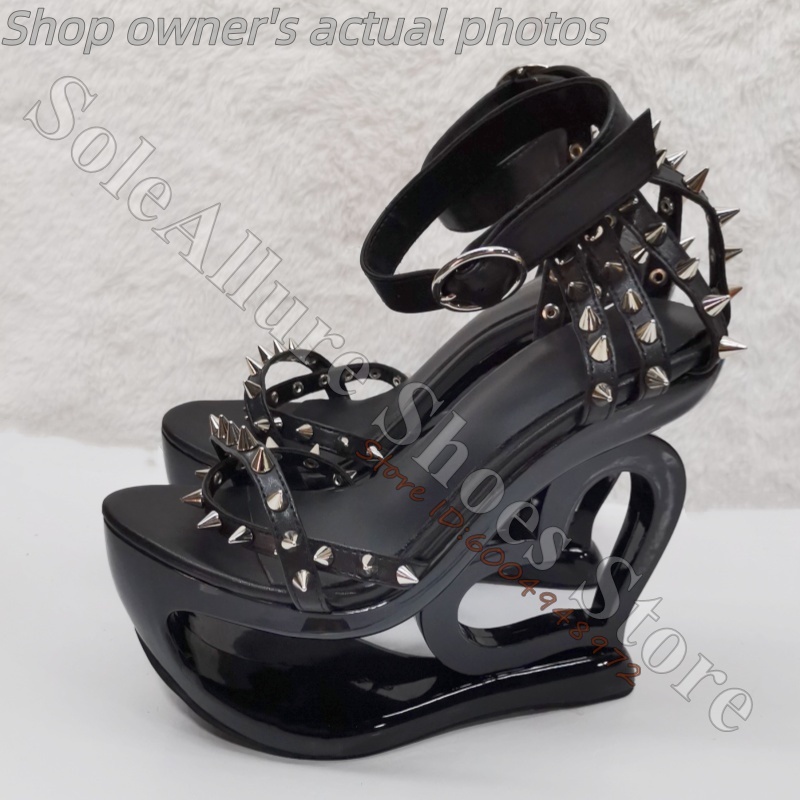 Hot Pink Spike Stud Caged Hear - Leopard Print Heels recension och pris