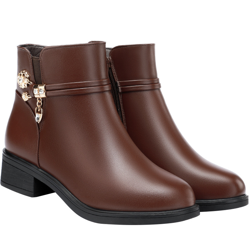 Women's Rhinestone Leather Boo - Women Shoes Jeans recension och pris