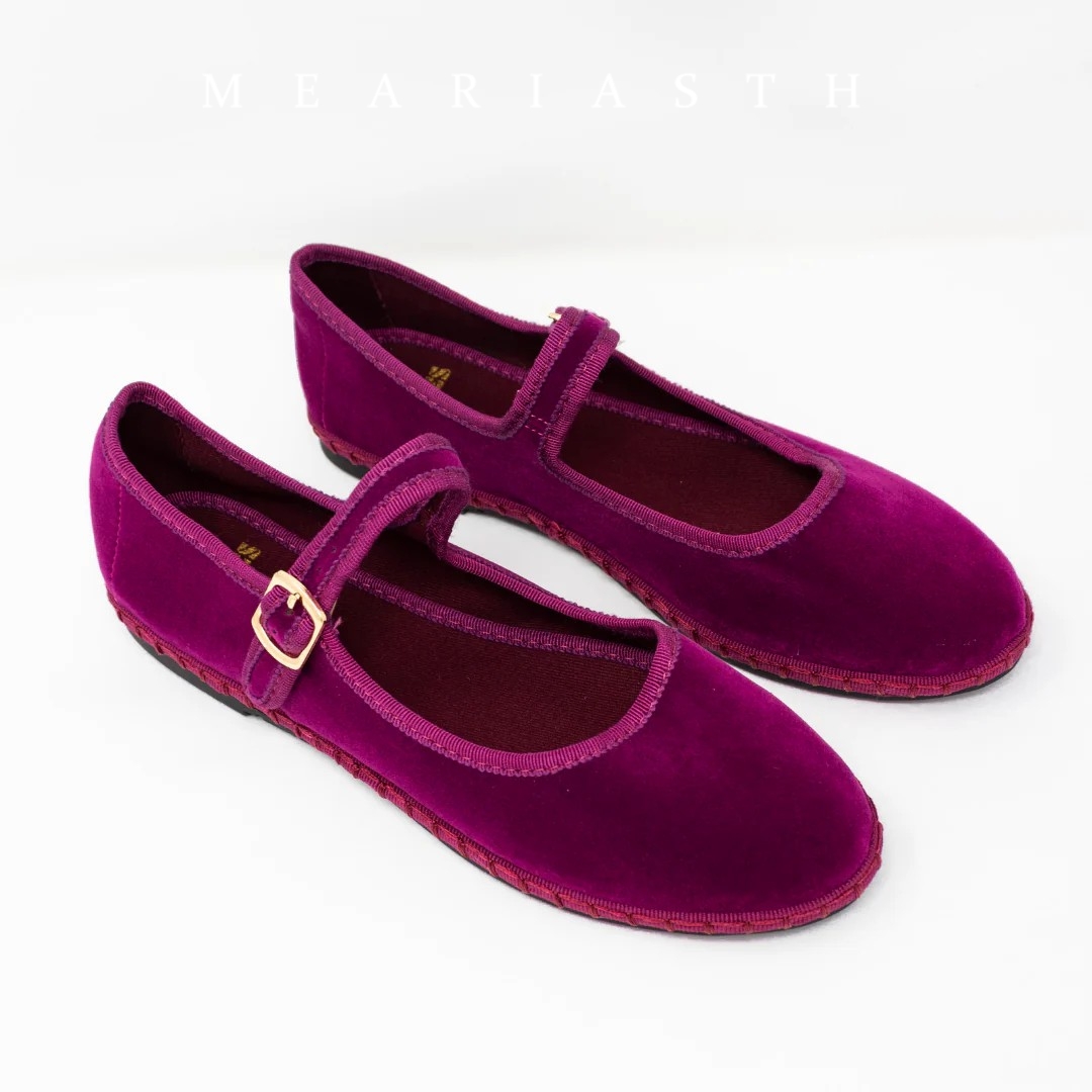Red Mary Jeans Flats Shoes Wom - Women Shoes Jeans recension och pris