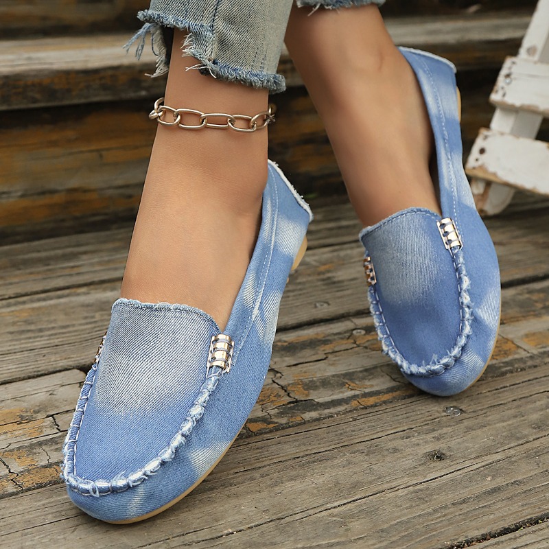 Fashion Light Blue Denim Mocca - Loafer Flat Women recension och pris