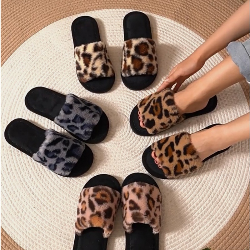 2025 Winter Warm Fluffy Furry  - Leopard Print Heels recension och pris