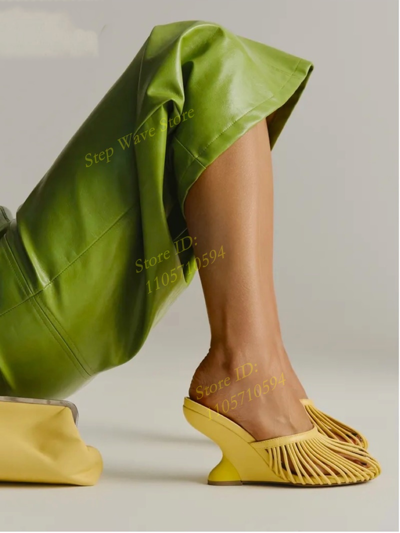 Square Toe Yellow Slippers Str - Women'S Shoes Burgundy recension och pris