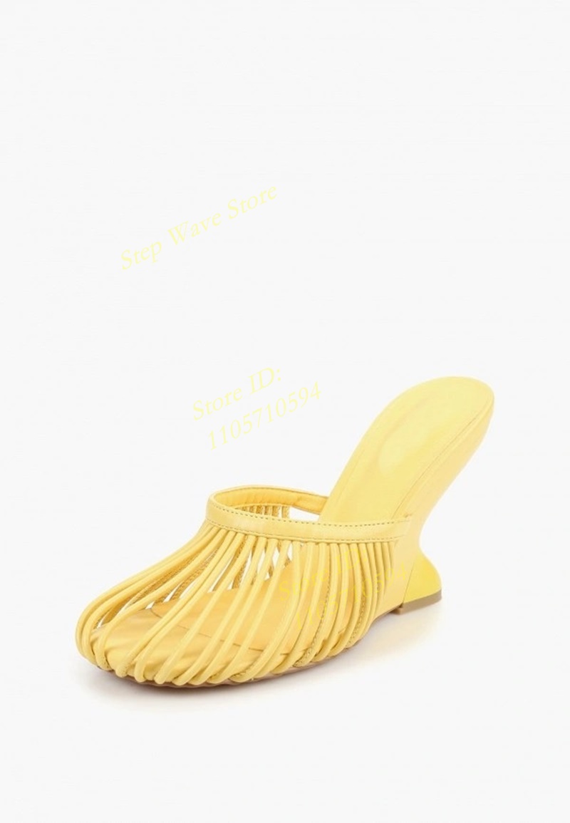 Square Toe Yellow Slippers Str - Women'S Shoes Burgundy recension och pris