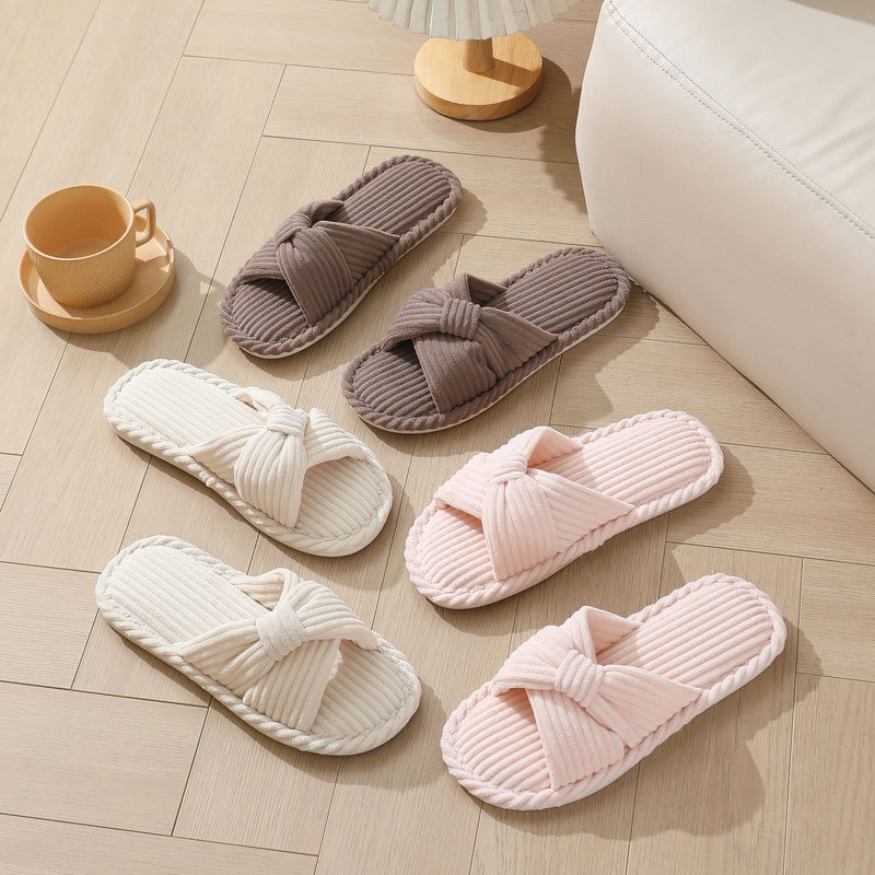 Corduroy Cross Strap Home Slip - Women'S Shoes Non Slip recension och pris