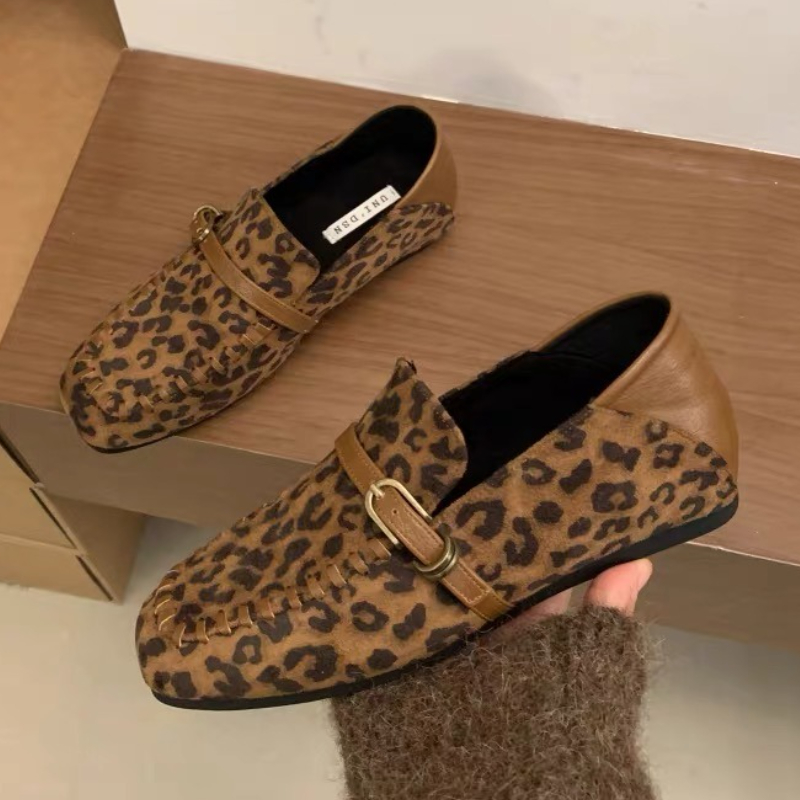 Elegant Suede Square Toe Flat  - Loafer Flat Women recension och pris
