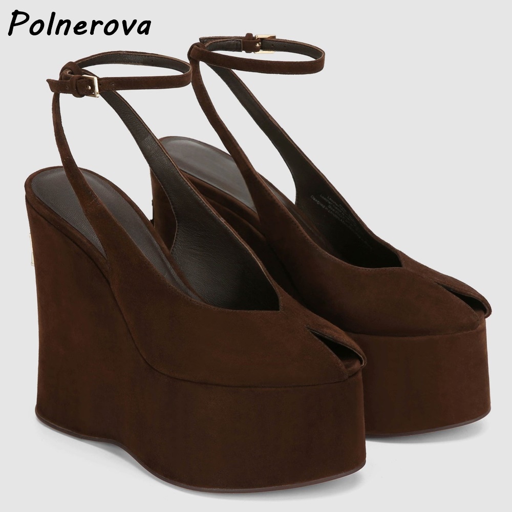 Patent Leather Wedge Platform  - Women'S Shoes Y2K recension och pris